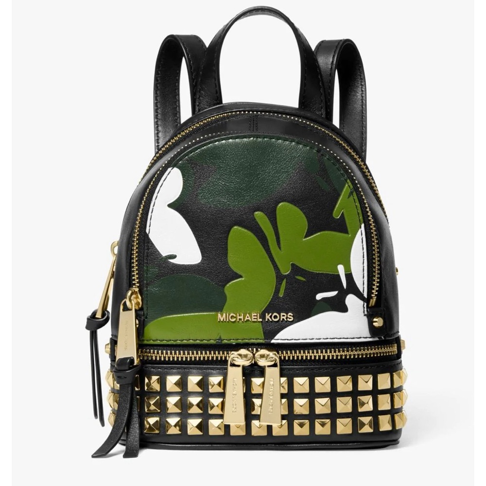 SOLD ❌MICHAEL KORS Rhea Mini Butterfly Camo Leather Backpack